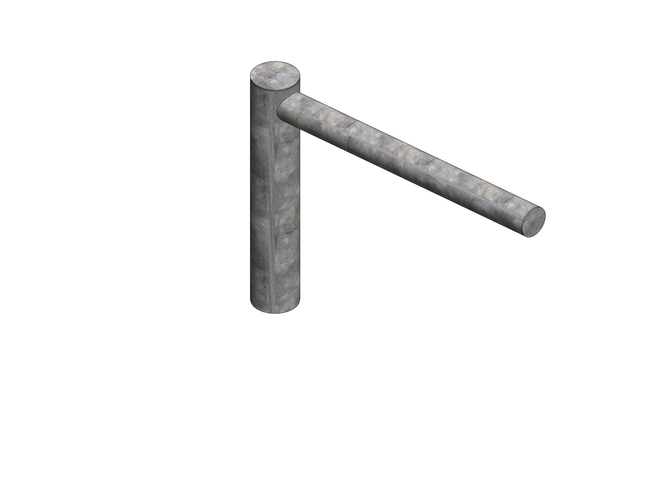 Brazo recto simple 1 metro