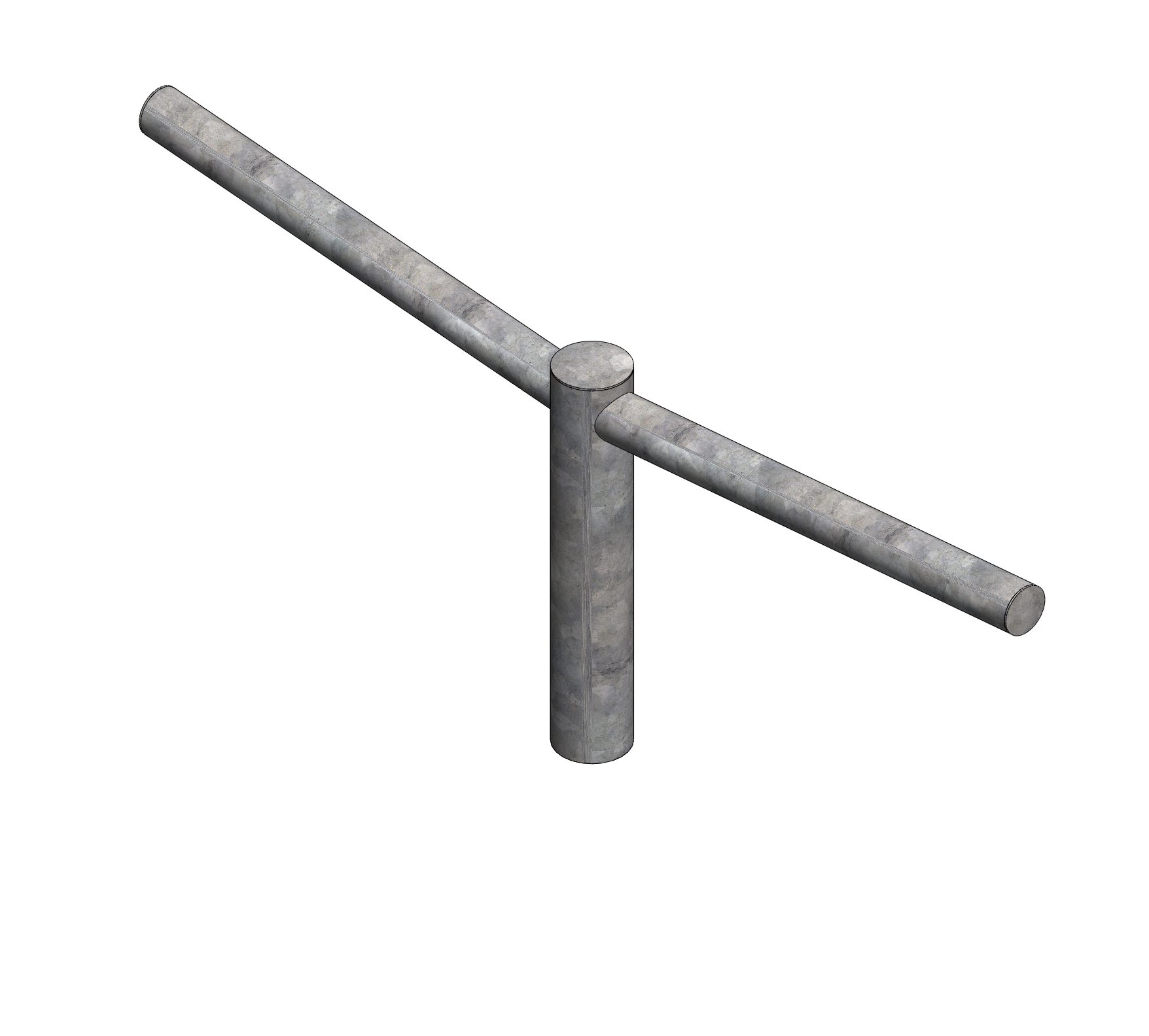Brazo recto doble 50 cm