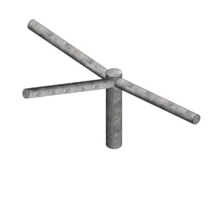 Brazo recto triple 50 cm