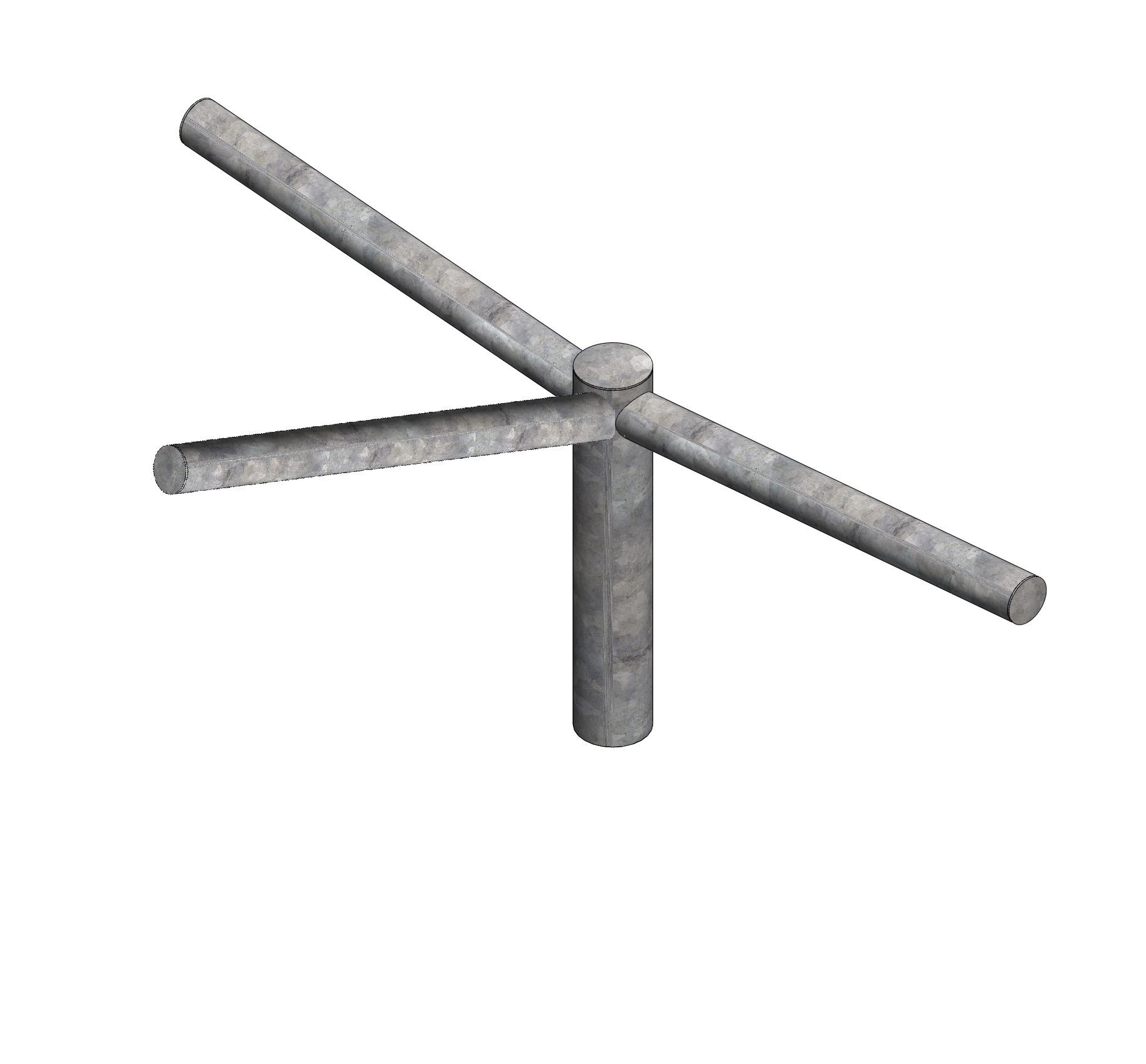 Brazo recto triple 50 cm